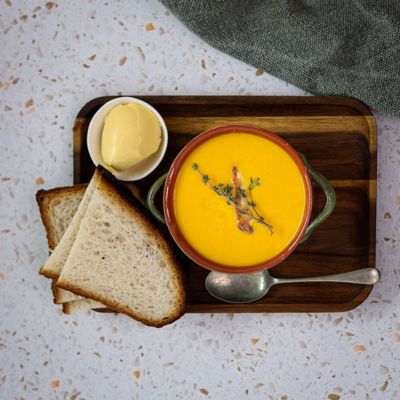 Carrot Ginger Soup with Tofu