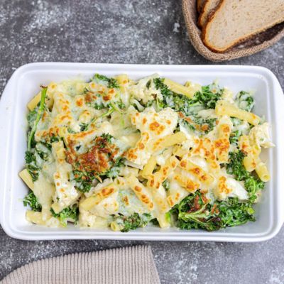 Cauliflower & Kale Mac & Cheese