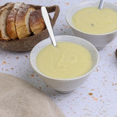 Cauliflower, Blue Cheese & Almond Soup