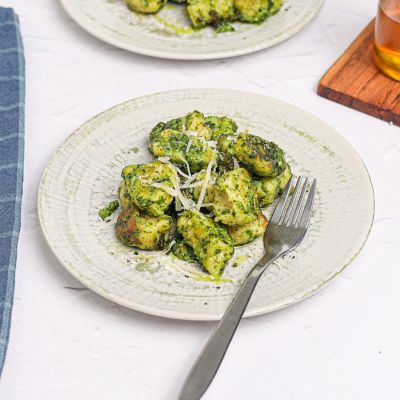 Cauliflower Gnocchi with Pesto