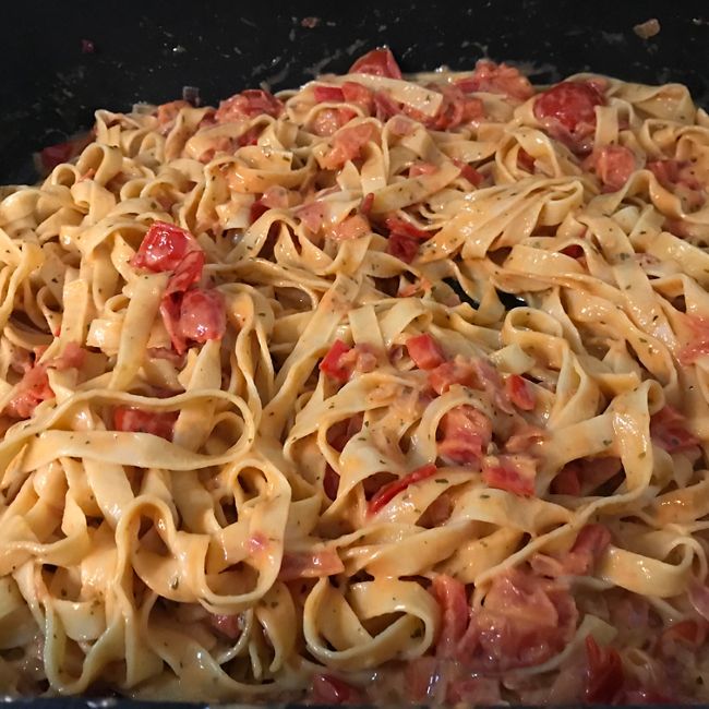 Egg Tagliatelle With Tomato & Mascarpone Sauce