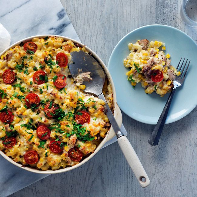 Cheesy Tuna And Corn Macaroni Bake
