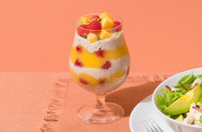 Chia Puddings With Mango & Raspberries