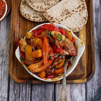 Chicken & Pineapple Fajita Sheet Pan