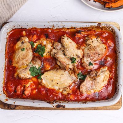 Chicken Casserole with Fennel, Tomatoes & Butterbeans