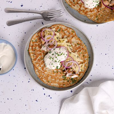 Chicken Crêpe with Mature Cheddar & Creme Fraiche