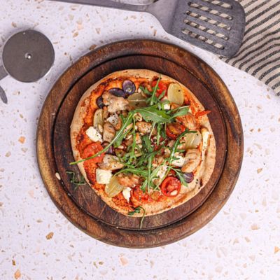 Chicken Flatbread with Feta & Grapes