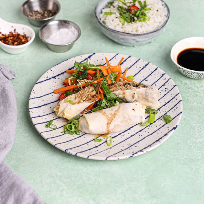 Chicken Fried Rice Spring Rolls