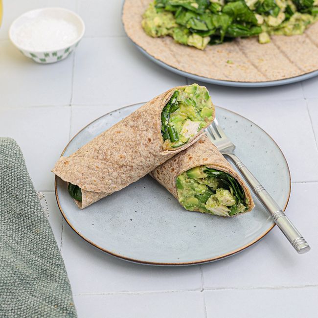 Chicken Pesto Spinach Wraps