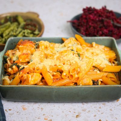 Chicken Roast Pepper & Spinach Bake