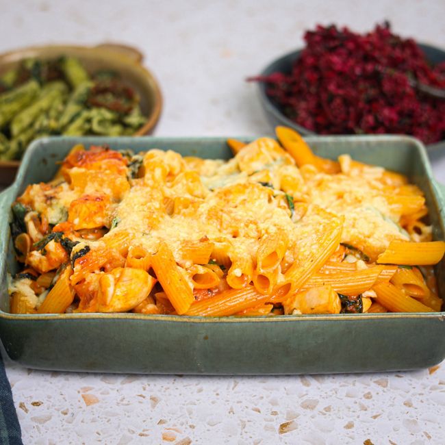 Chicken Roast Capsicum & Spinach Bake