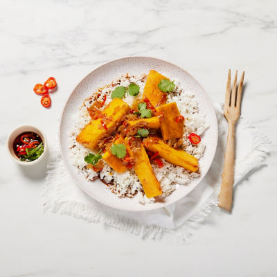 Chilli & Soy Braised Pumpkin with Rice