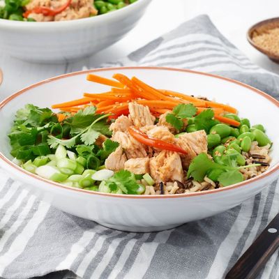 Chilli Salmon Wild Rice Bowl