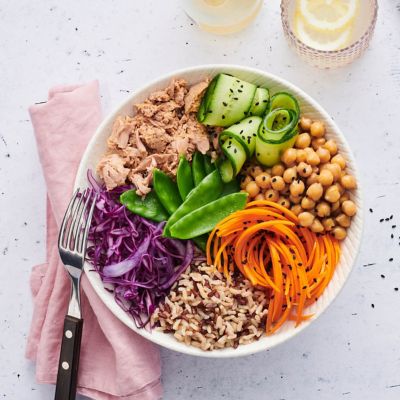 Chilli Tuna And Chick Pea Poke Bowl 