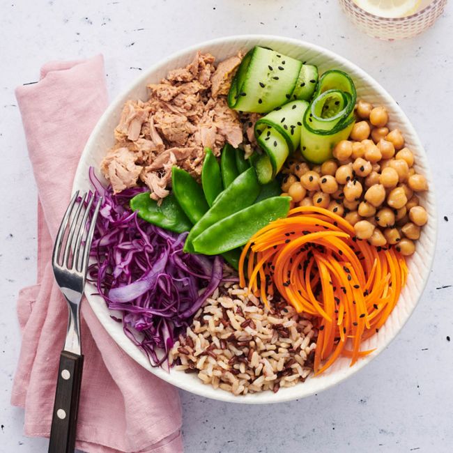 Chilli Tuna And Chick Pea Poke Bowl 