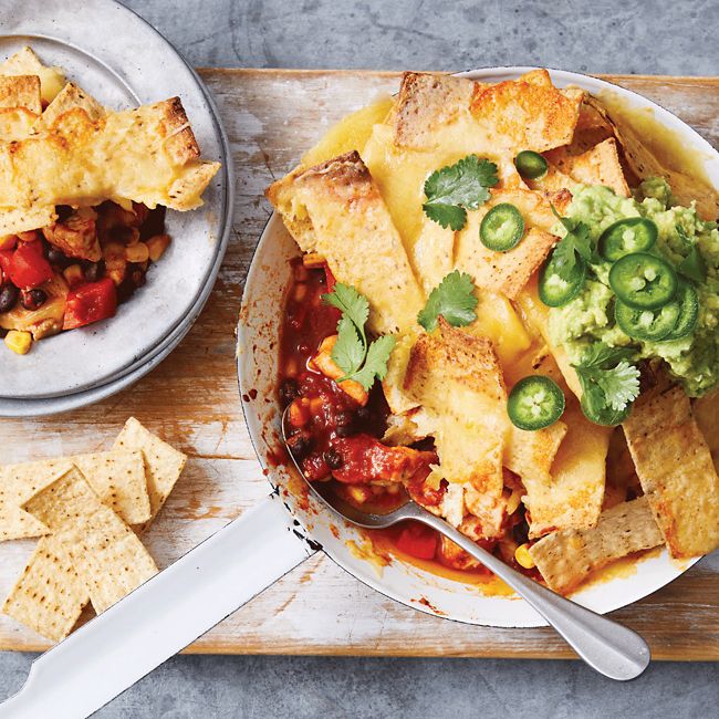 Chipotle Chicken With Crunchy Tortilla Strip Crust