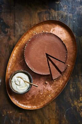 Baked Dark Chocolate Cheesecake