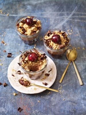 Cherry & Chocolate Mousse With Balsamic Glaze