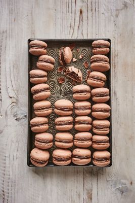 Chocolate Macarons With Red Wine Ganache
