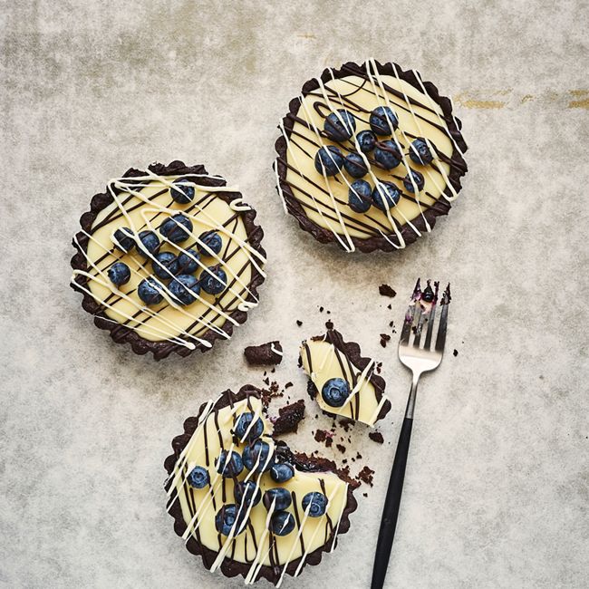 Blueberry & White Chocolate Tartlets