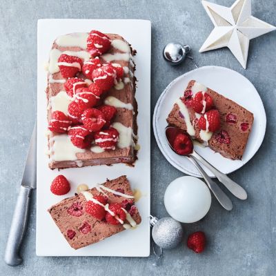 Chocolate & raspberry ice-cream loaf