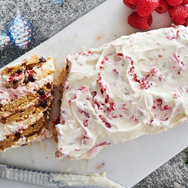 Chocolate Chip & Raspberry Ripple Cake 