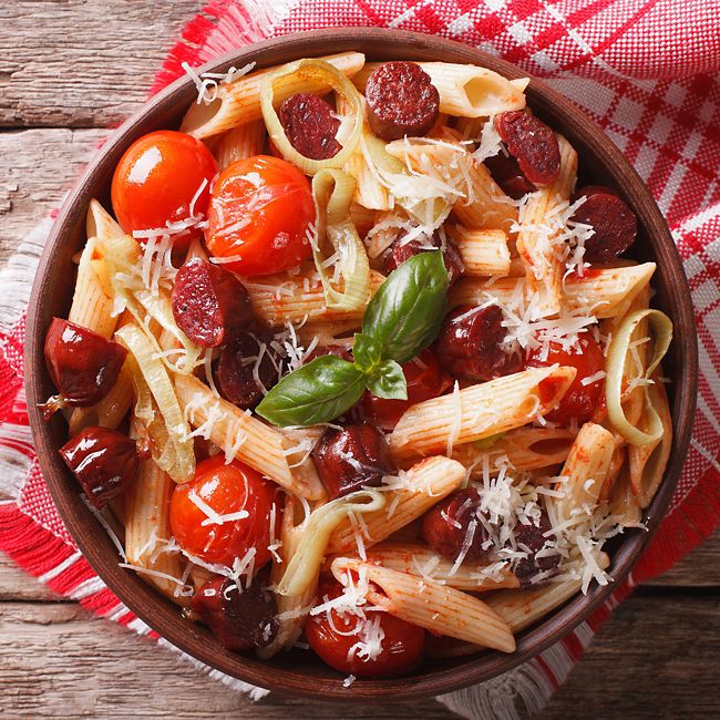 Chorizo Penne Pasta