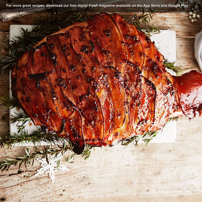 Ham with Spicy Bacon and Maple Glaze