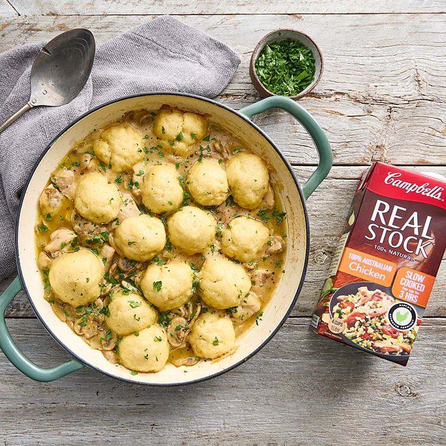 Chicken Mushroom Stew with Dumplings