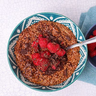 Cocoa & Raspberry Quinoa Porridge
