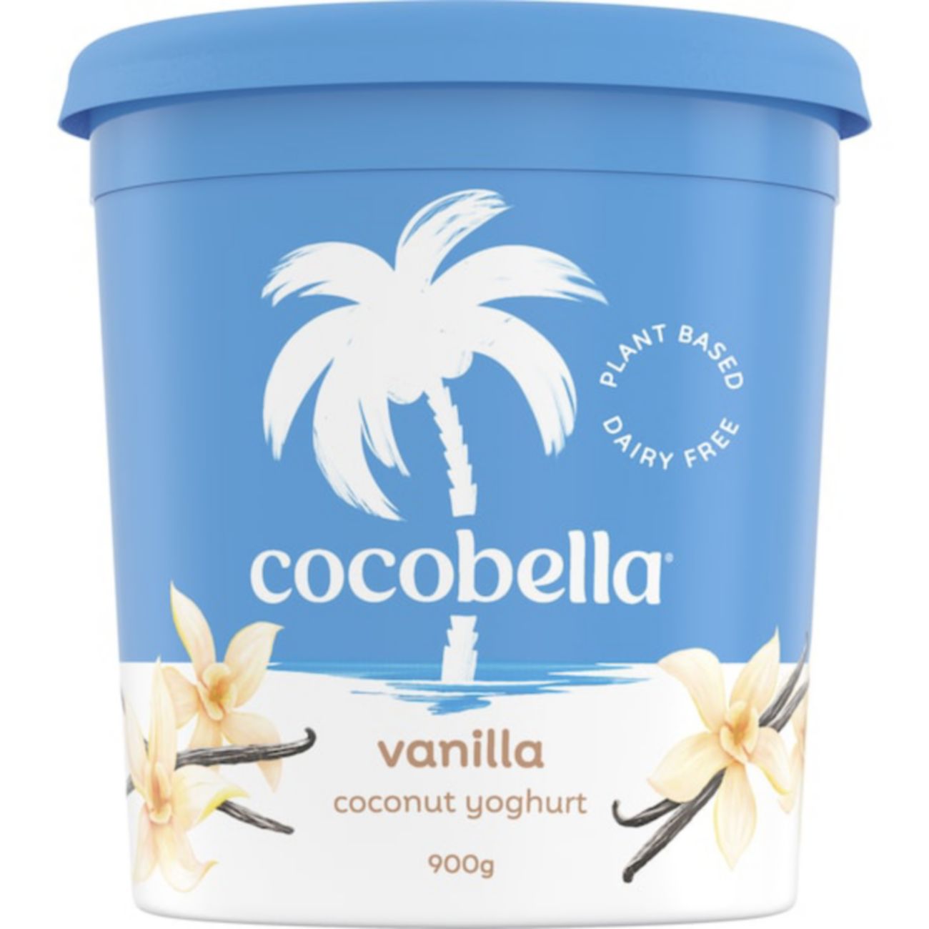 Cocobella Yoghurt Vanilla 900g shown.