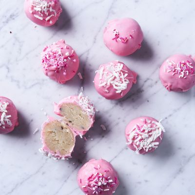 Coconut ice mud cake truffles