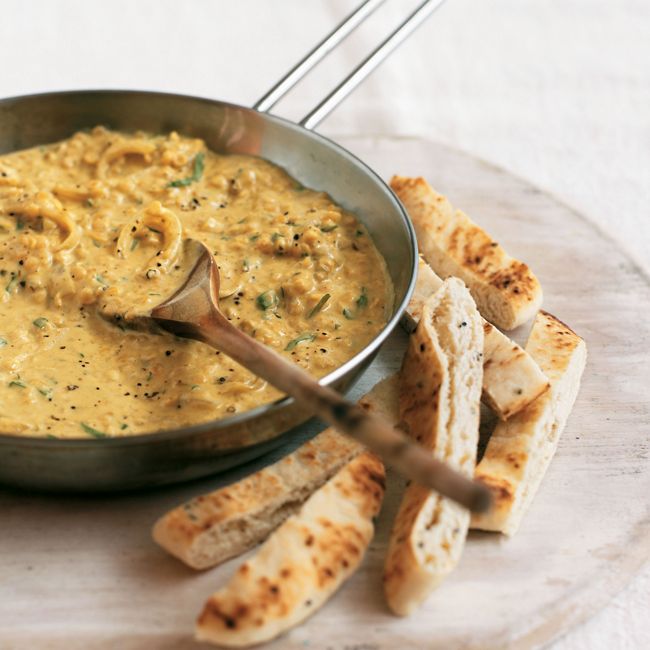 Coconut Dahl With Toasted Naan Fingers