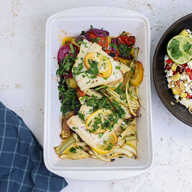 Cod, Lemon & Fennel Traybake