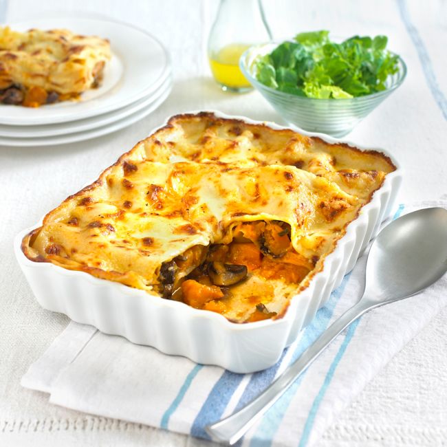 Roasted Butternut Squash & Mushroom Lasagne