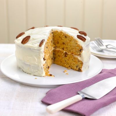 Pecan Carrot Cake With Orange & Mascarpone Frosting
