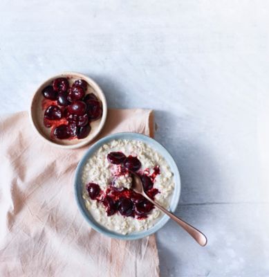 Oats With Cherry Compote