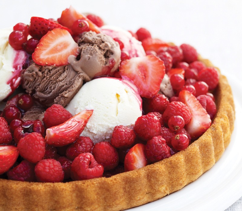 Mixed Berry Flan