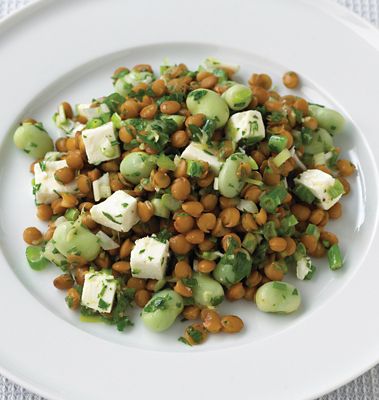 Lentil, Broad Bean & Feta Salad