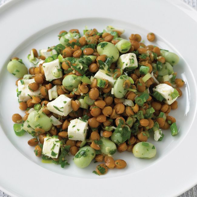 Lentil, Broad Bean & Feta Salad