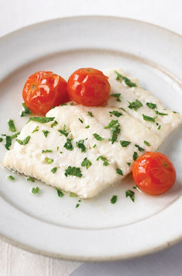Baked White Fish In Wine & Herbs