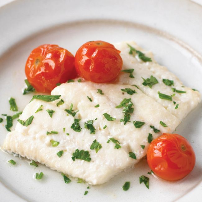 Baked White Fish In Wine & Herbs