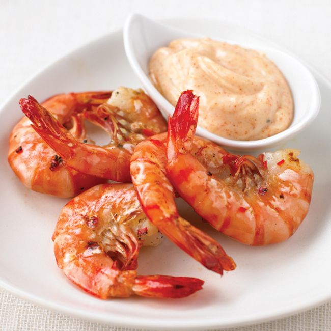Griddled Prawns With Hot Pepper Sauce