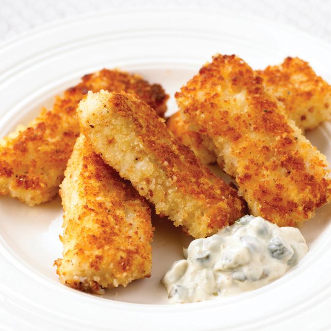 Fish Fingers With Chunky Tartar Sauce