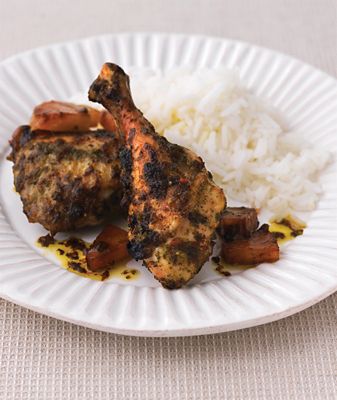 Jerk Chicken With Roasted Pineapple