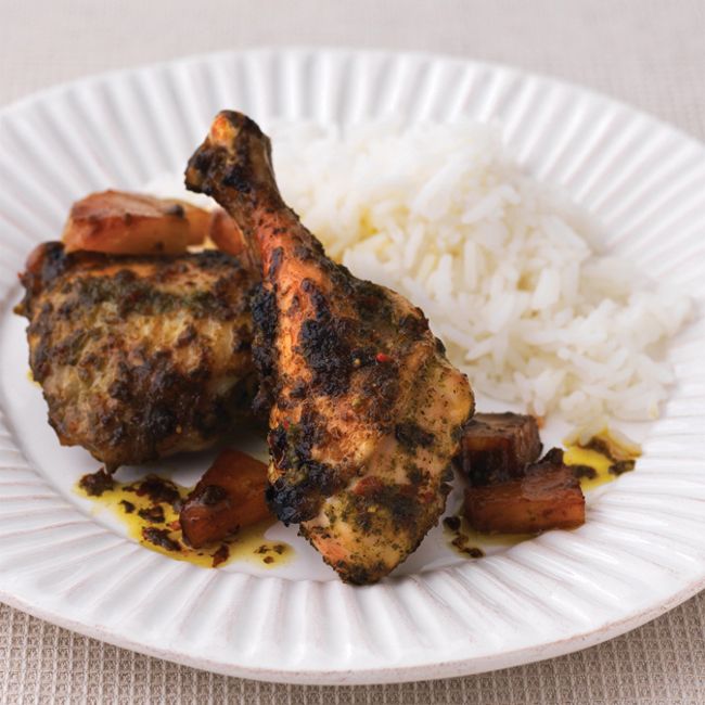 Jerk Chicken With Roasted Pineapple