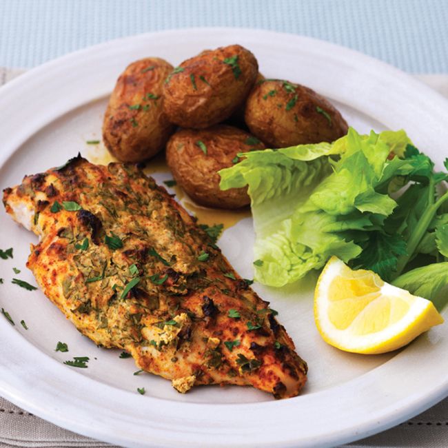 Chicken Cooked In Coriander Yoghurt
