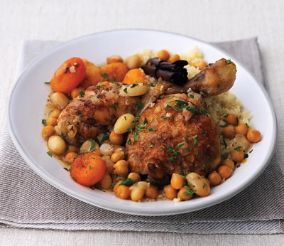 Baked Chicken With Apricots & Almonds