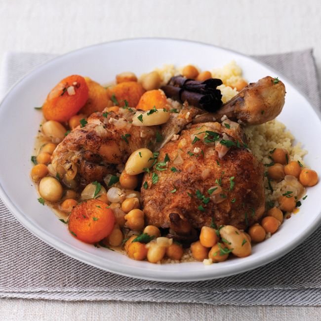 Baked Chicken With Apricots & Almonds