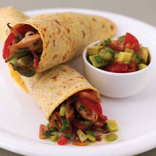 Chicken Fajitas With Tomato & Avocado Salsa